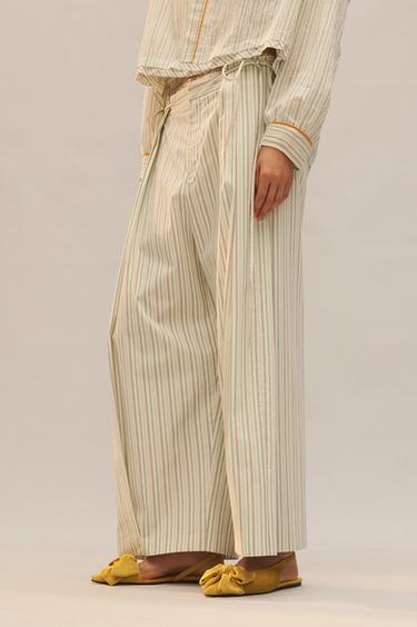 LIMITED EDITION STRIPED PYJAMA-STYLE TROUSERS - striped by Zara - Image 3