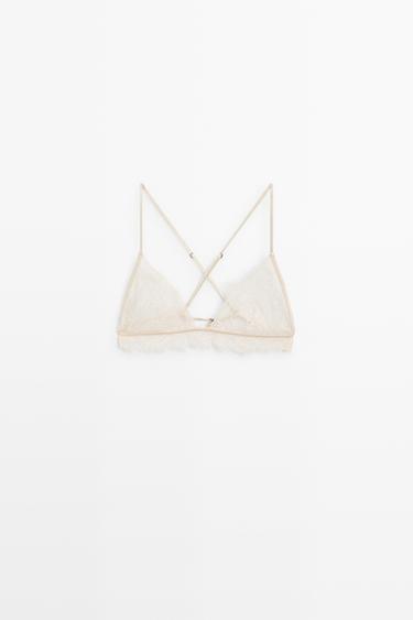 Lace bralette with scalloped hem — Ecru 2