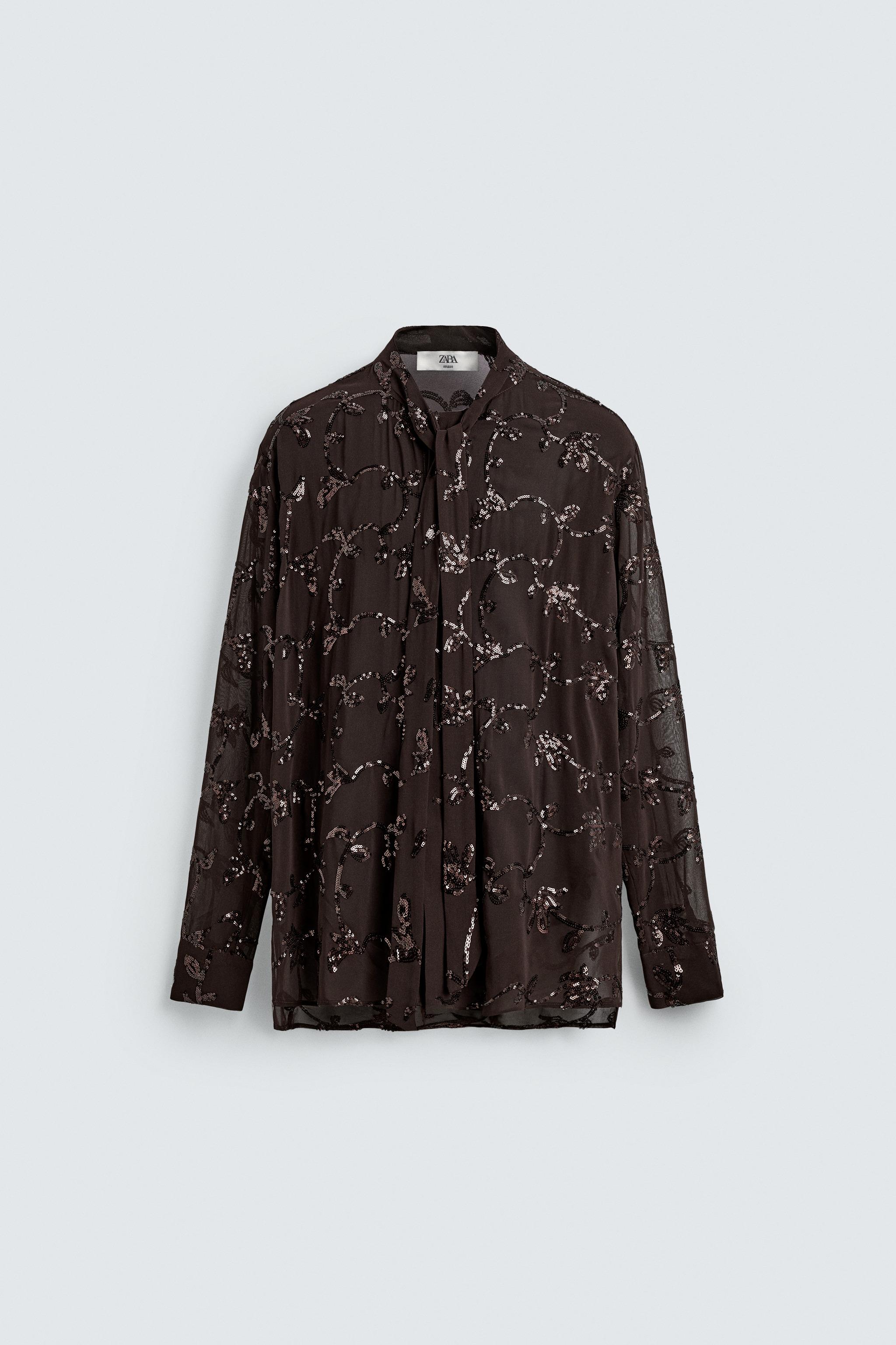 LIMITED EDITION SEQUIN SEMI-SHEER SHIRT