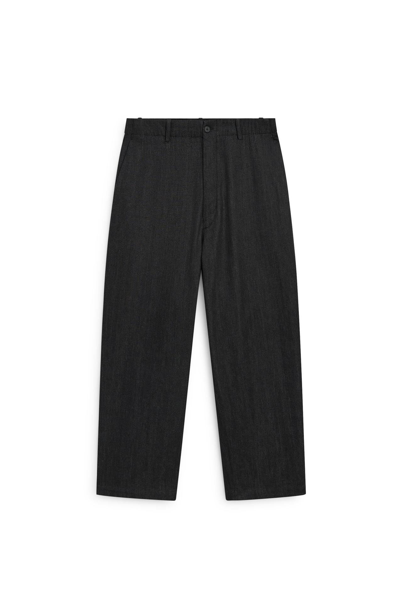 Cotton blend denim-effect pants - LIMITED EDITION — Black