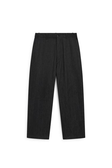 Cotton blend denim-effect pants - LIMITED EDITION — Black 2
