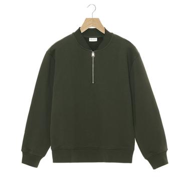 SUDADERA CUELLO CREMALLERA - Verde medio de Zara