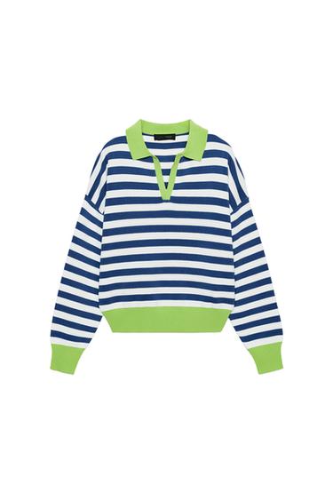 STRIPED POLO JUMPER - striped by Zara