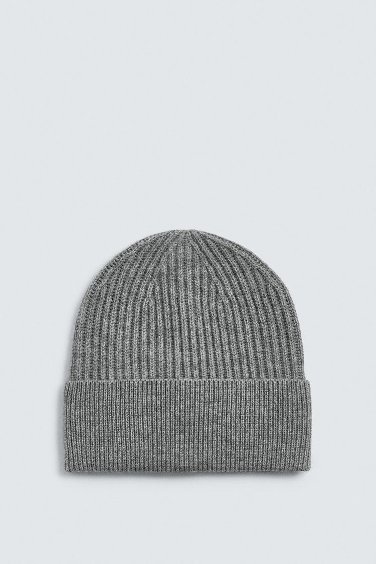 ZARA WOOL BLEND KNIT BEANIE