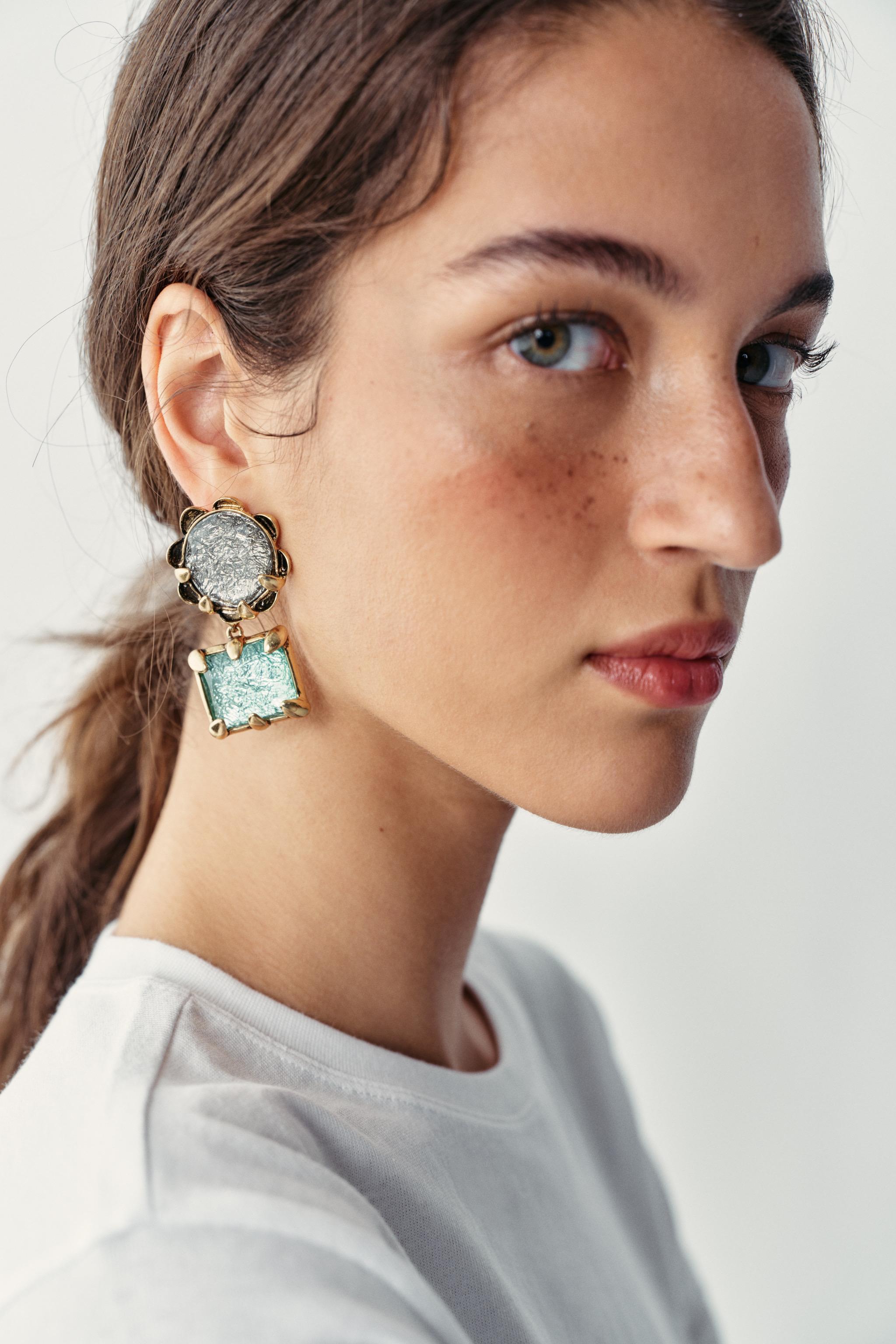 BOUCLE D'OREILLE DOUBLE BRILLANT