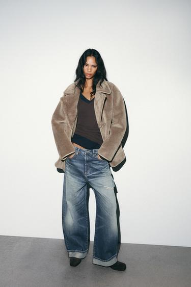 ABRIGO REVERSIBLE DOBLE FAZ - Gris topo de Zara