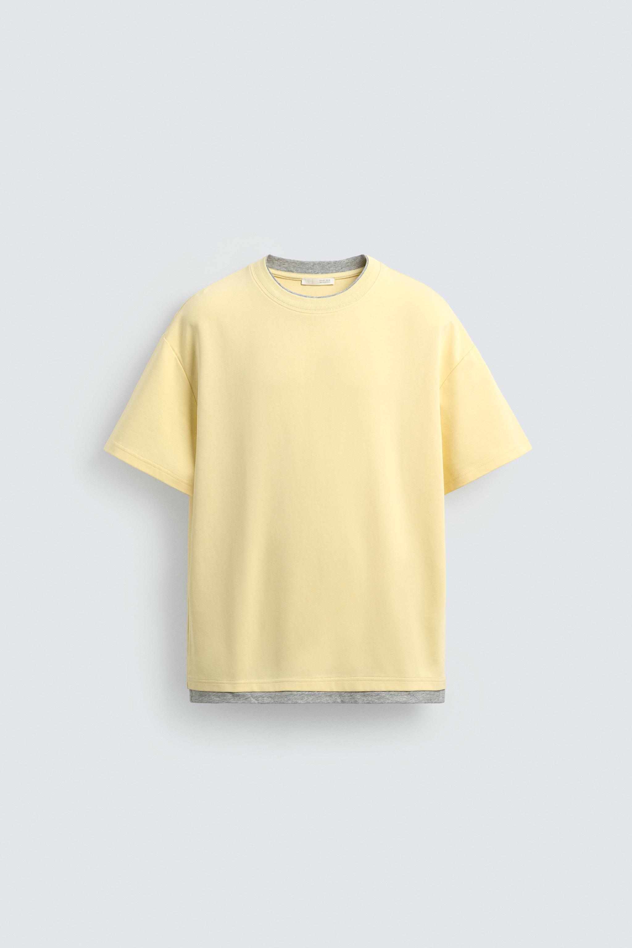T-SHIRT À FINITIONS DOUBLES EN CONTRASTE