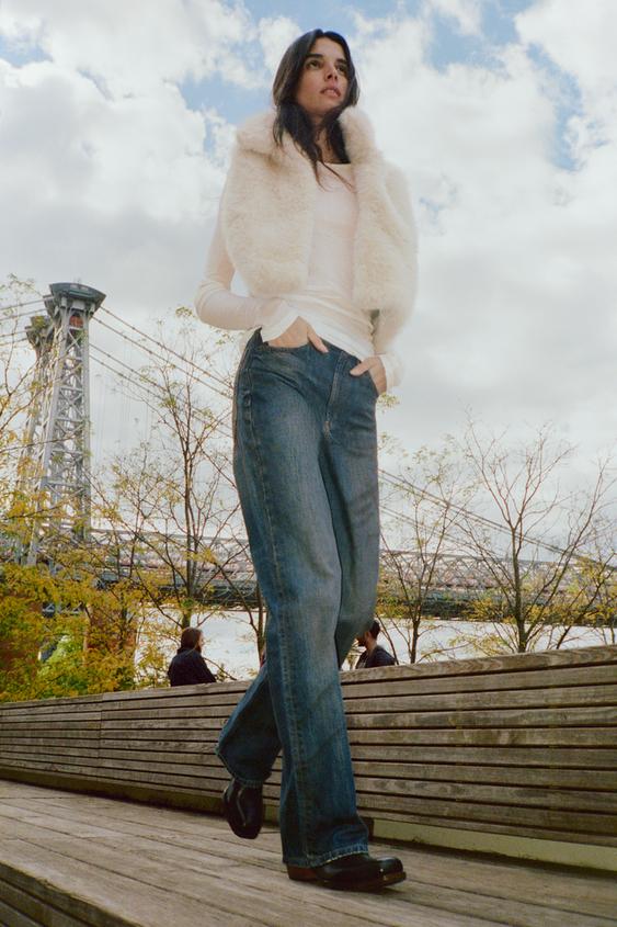 TRF HIGH WAIST WIDE LEG FULL LENGTH JEANS