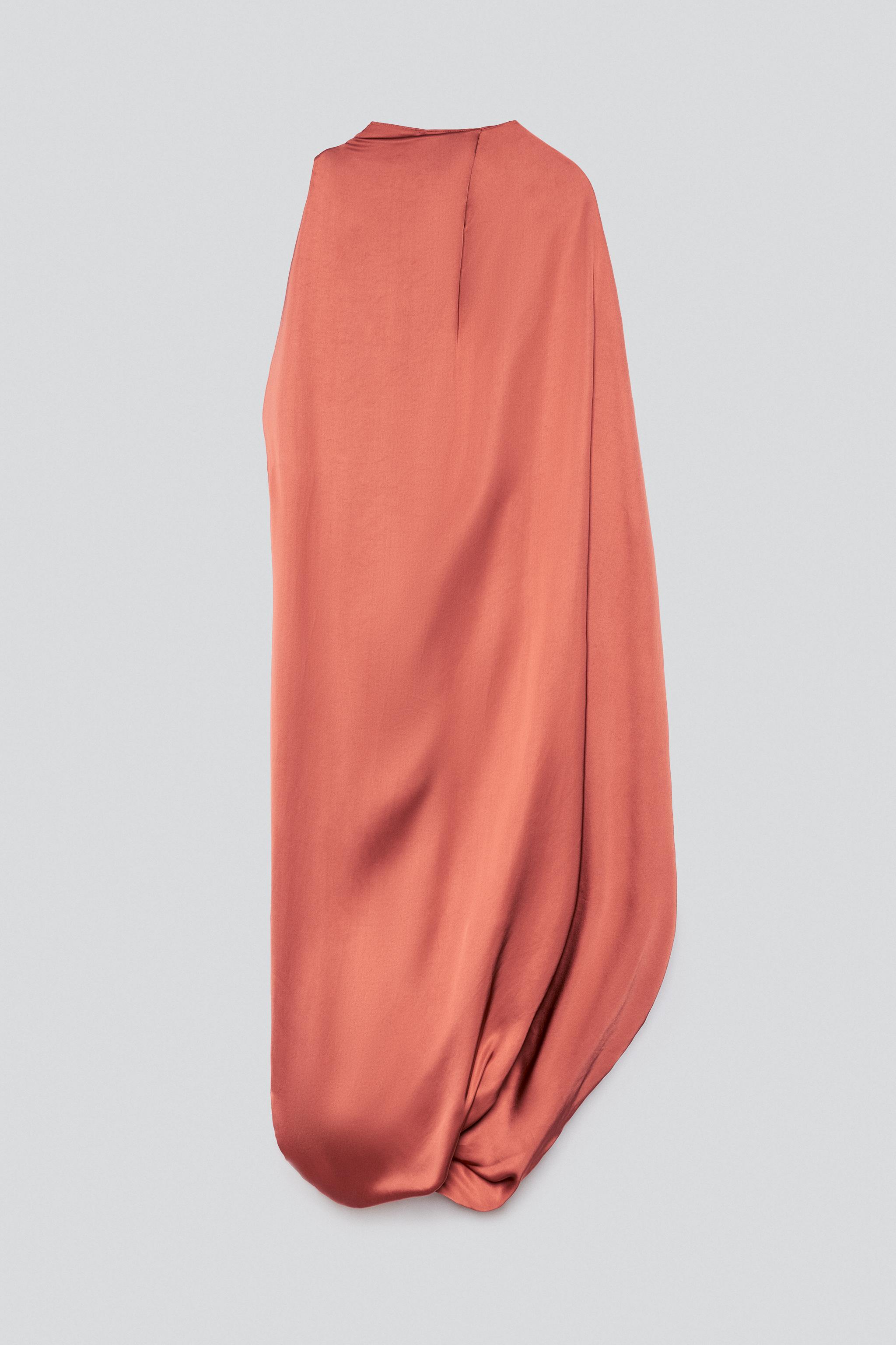 ROBE SATINÉE DRAPÉE