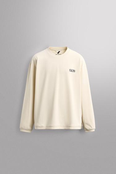 コットントレーニングTシャツクリームZaraのコットントレーニングTシャツ - クリーム 