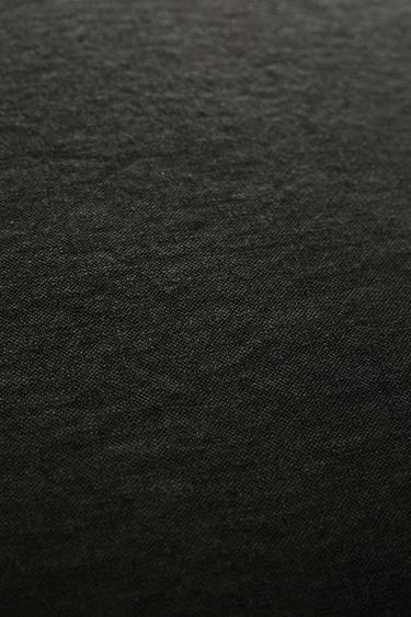 POUF LIN DÉLAVÉ DÉHOUSSABLE - Gris foncé de Zara - Image 3