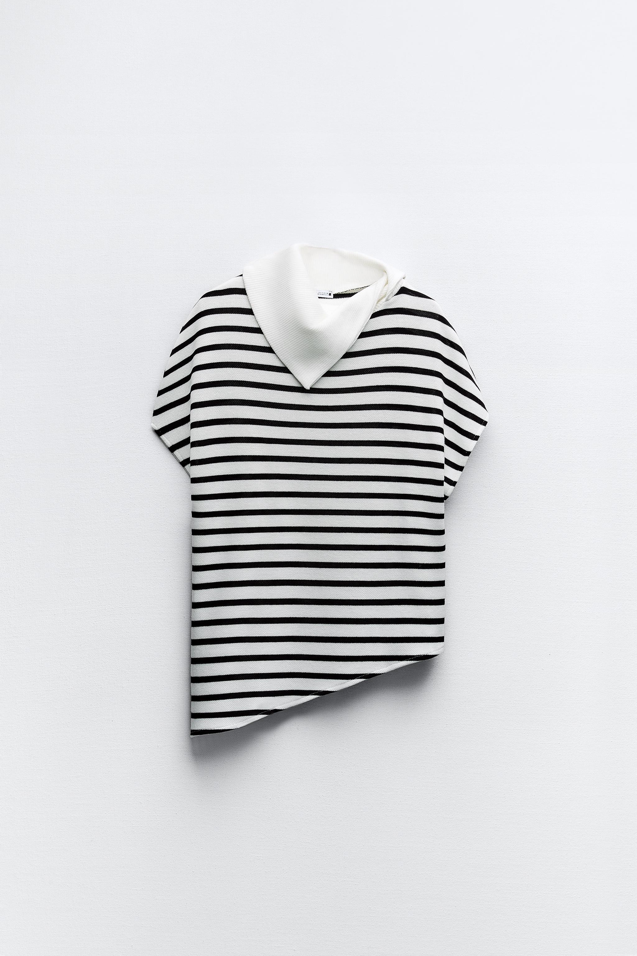 Zara knit sweatshirt 2024 with shimmer stripes