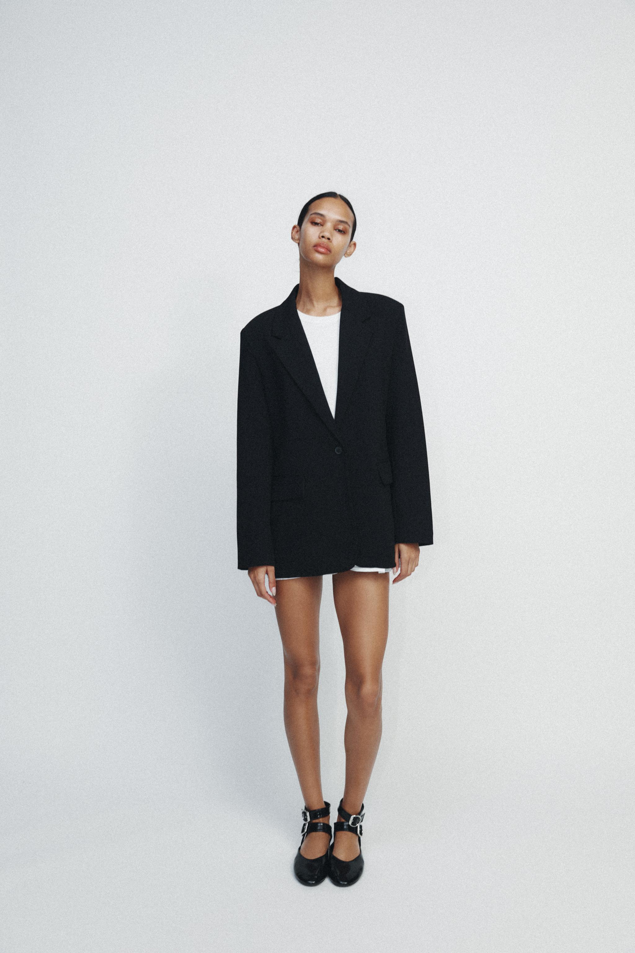 新品未使用 ZARA ブラック ブレザー XL ベーシックブレザー - ブラック | ZARA Japan / 日本
