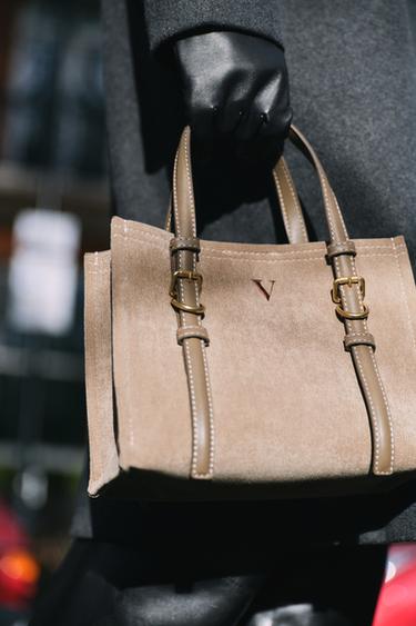 BOLSA MINI SHOPPER - Bege da Zara