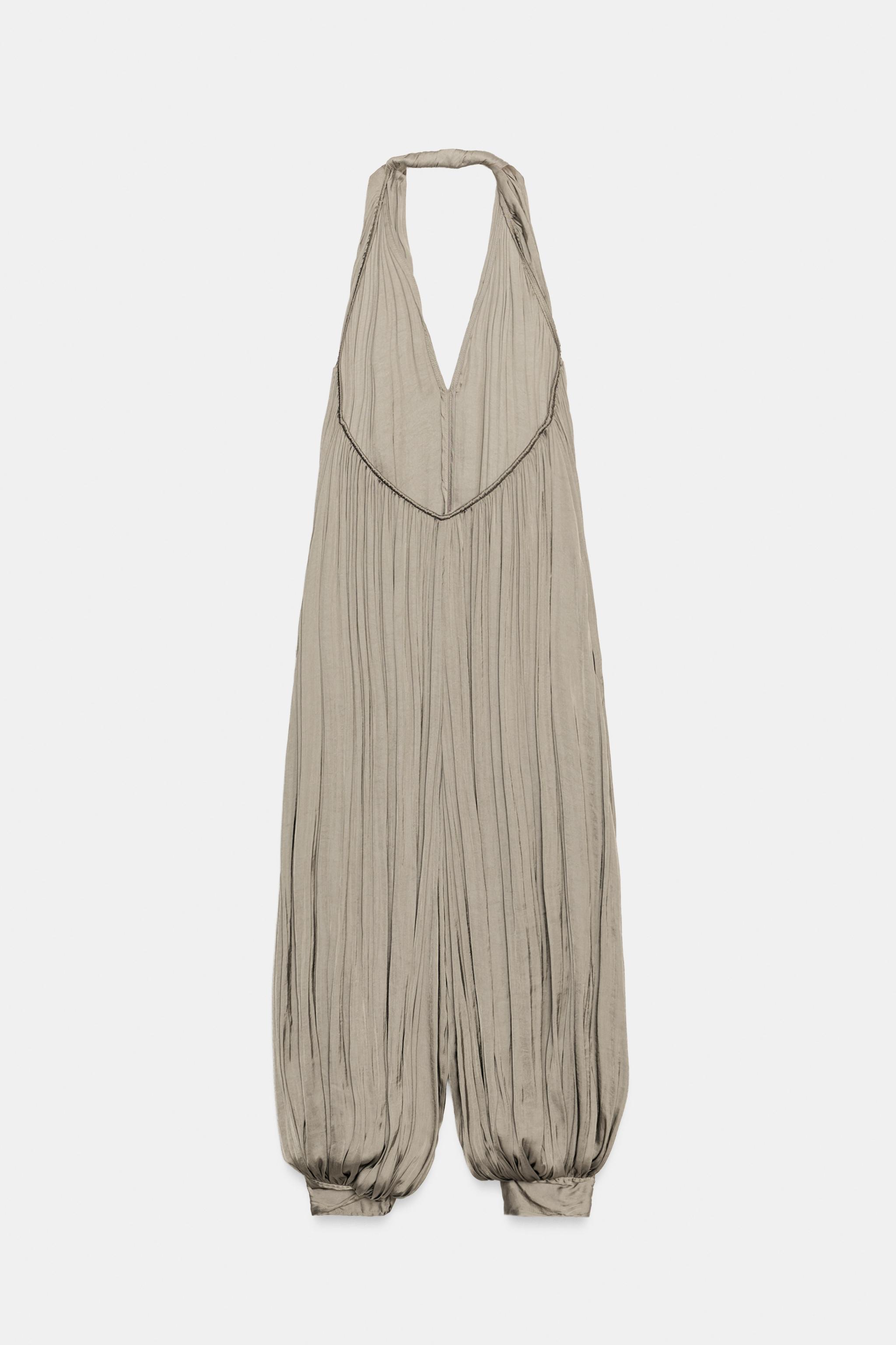 ZW COLLECTION SATIN HALTER JUMPSUIT