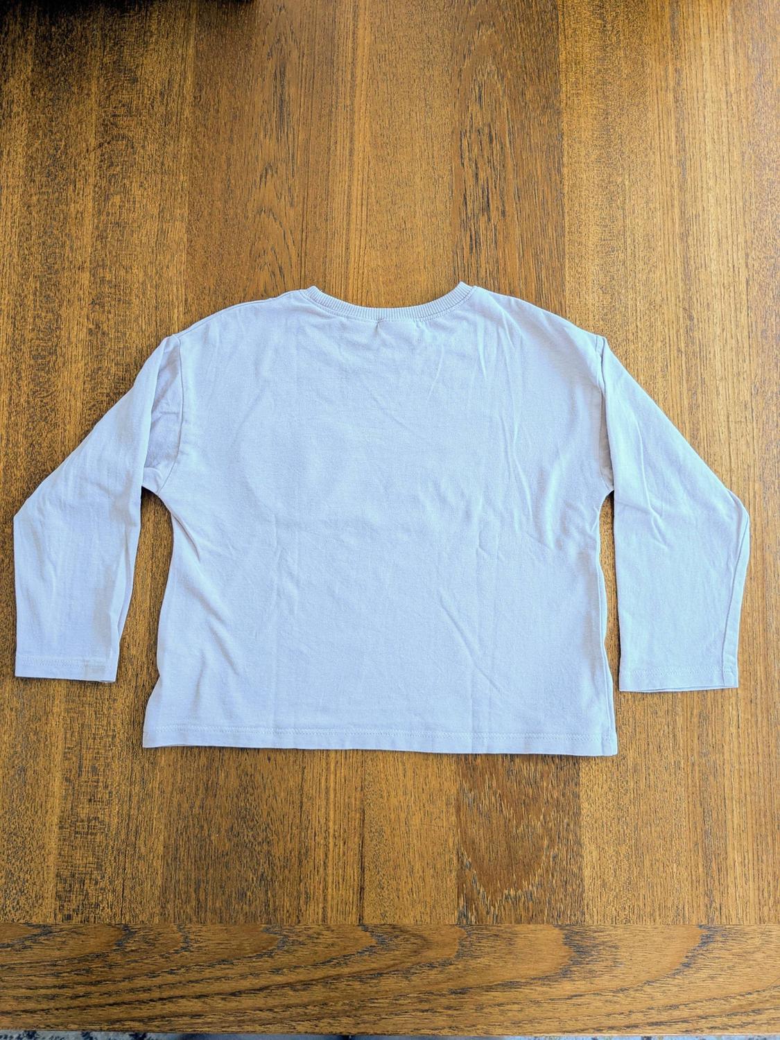 MAUVE LONG SLEEVE COTTON TSHIRT - Image 4