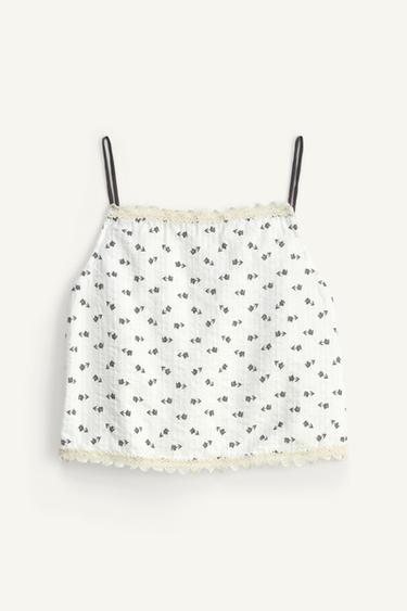 Zara FLORAL TOP LIMITED EDITION - Printed