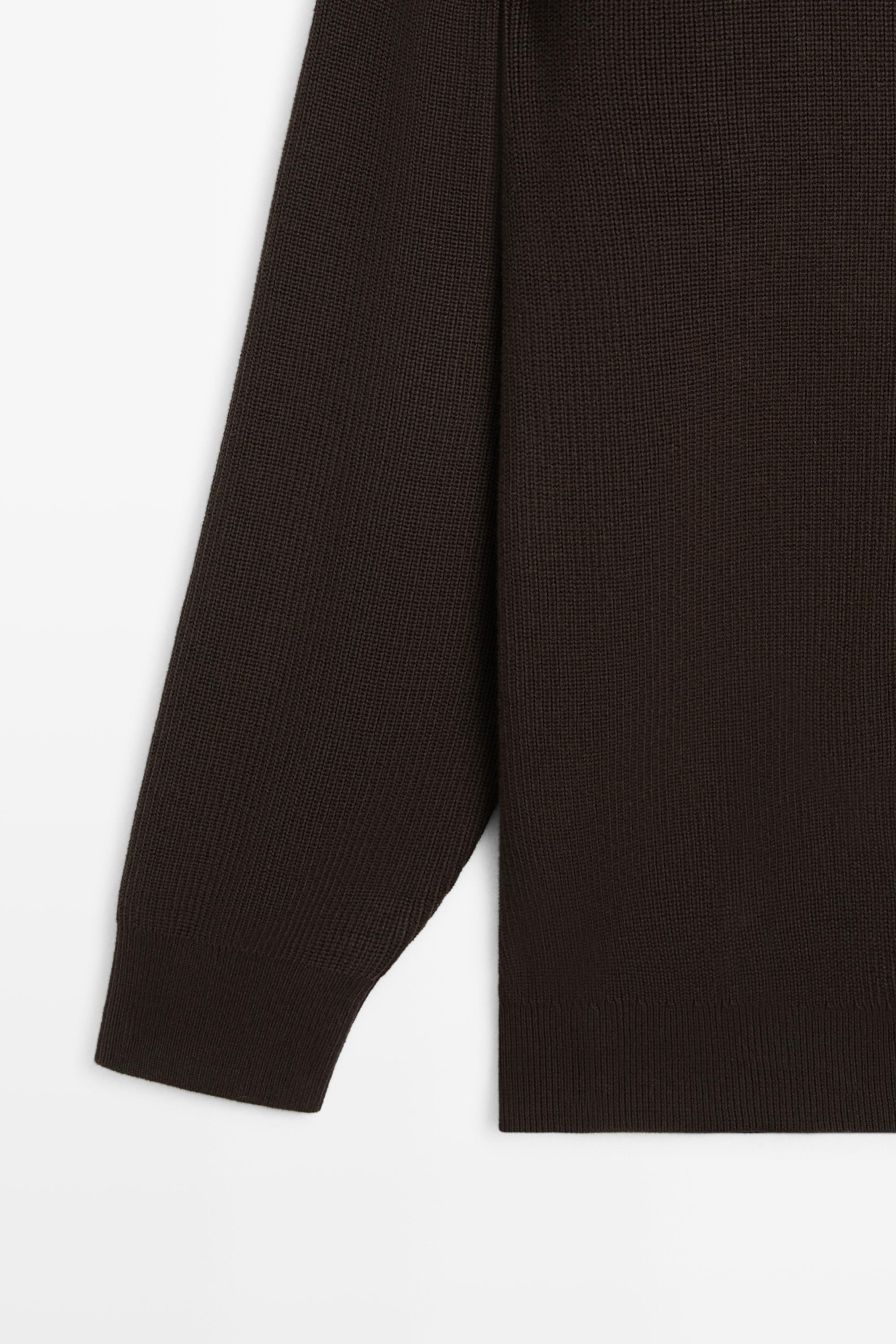 100% cotton ribbed knit cardigan