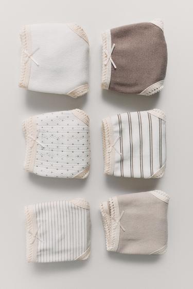 2-14 سنة/ حزمة من ستة سراويل بربطة - رمادي / بيج by Zara