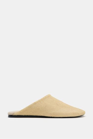 LIMITED EDITION SHEEPSKIN MULES - Ecru White by Zara