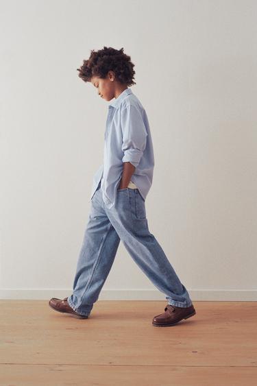 CAMISA OXFORD BÁSICA - Azul claro de Zara