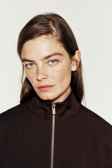 BLOUSON BOMBER COL MONTANT - Marron de Zara - Image 3