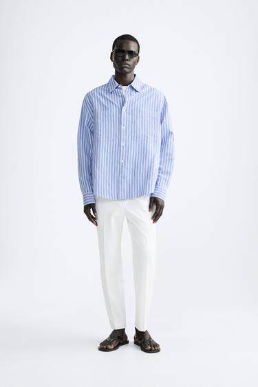 COMFORT FIT JOGGER WAIST TROUSERS - White by Zara - Image 0