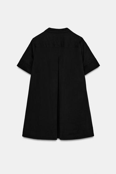 ROBE COURTE POPELINE ZW COLLECTION - Noir de Zara - Image 5