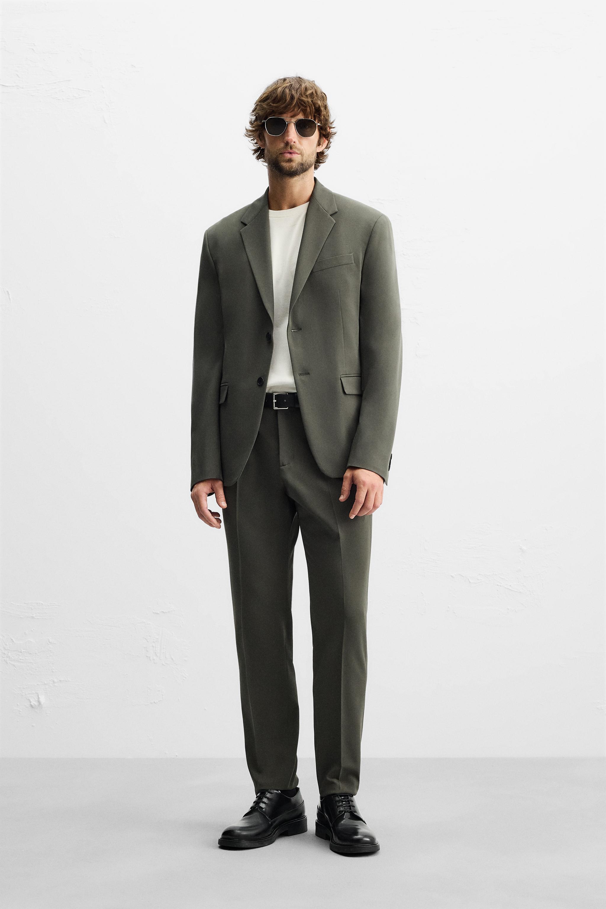 COMFORT SUIT TROUSERS Green ZARA South Africa