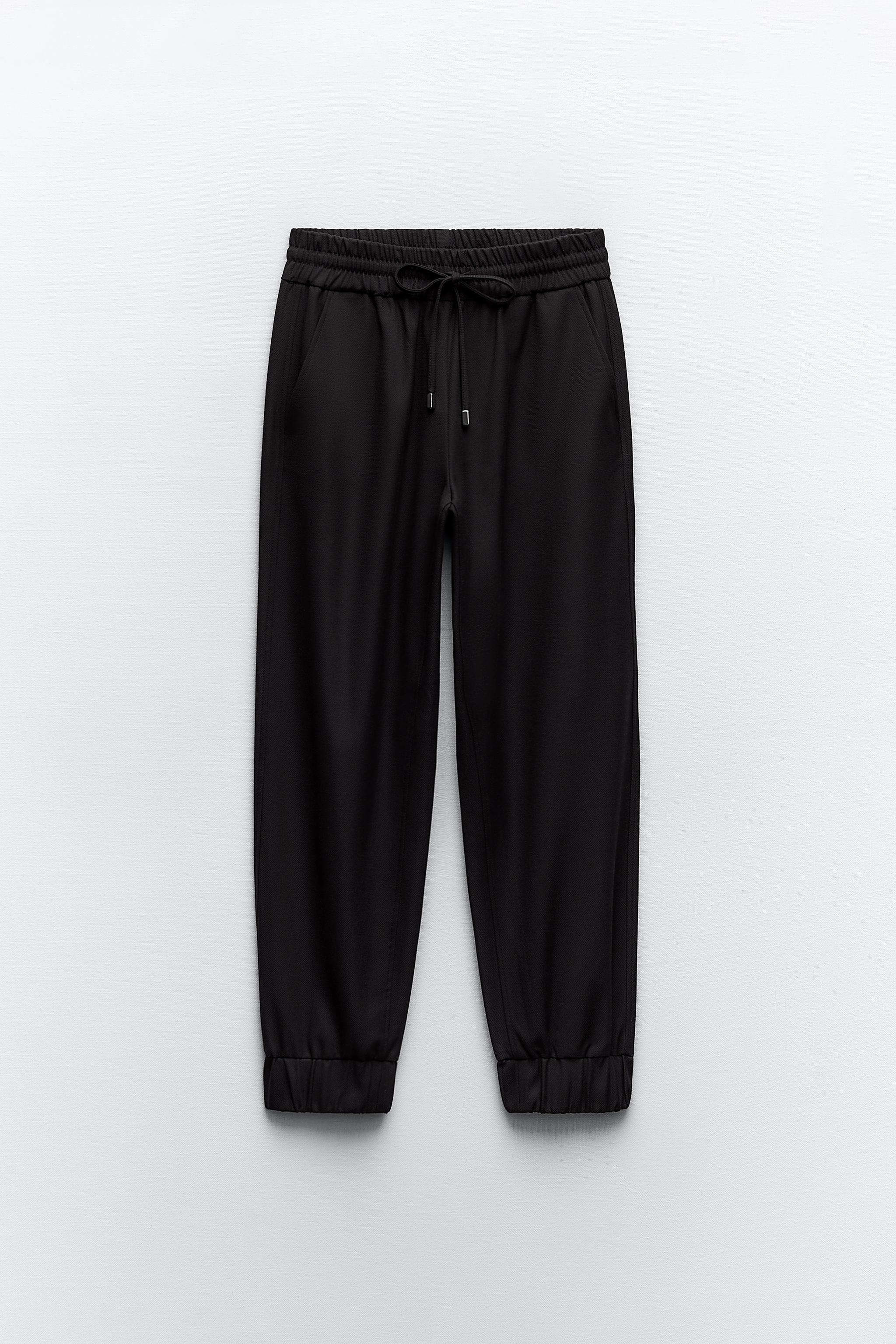 Black cheap joggers zara