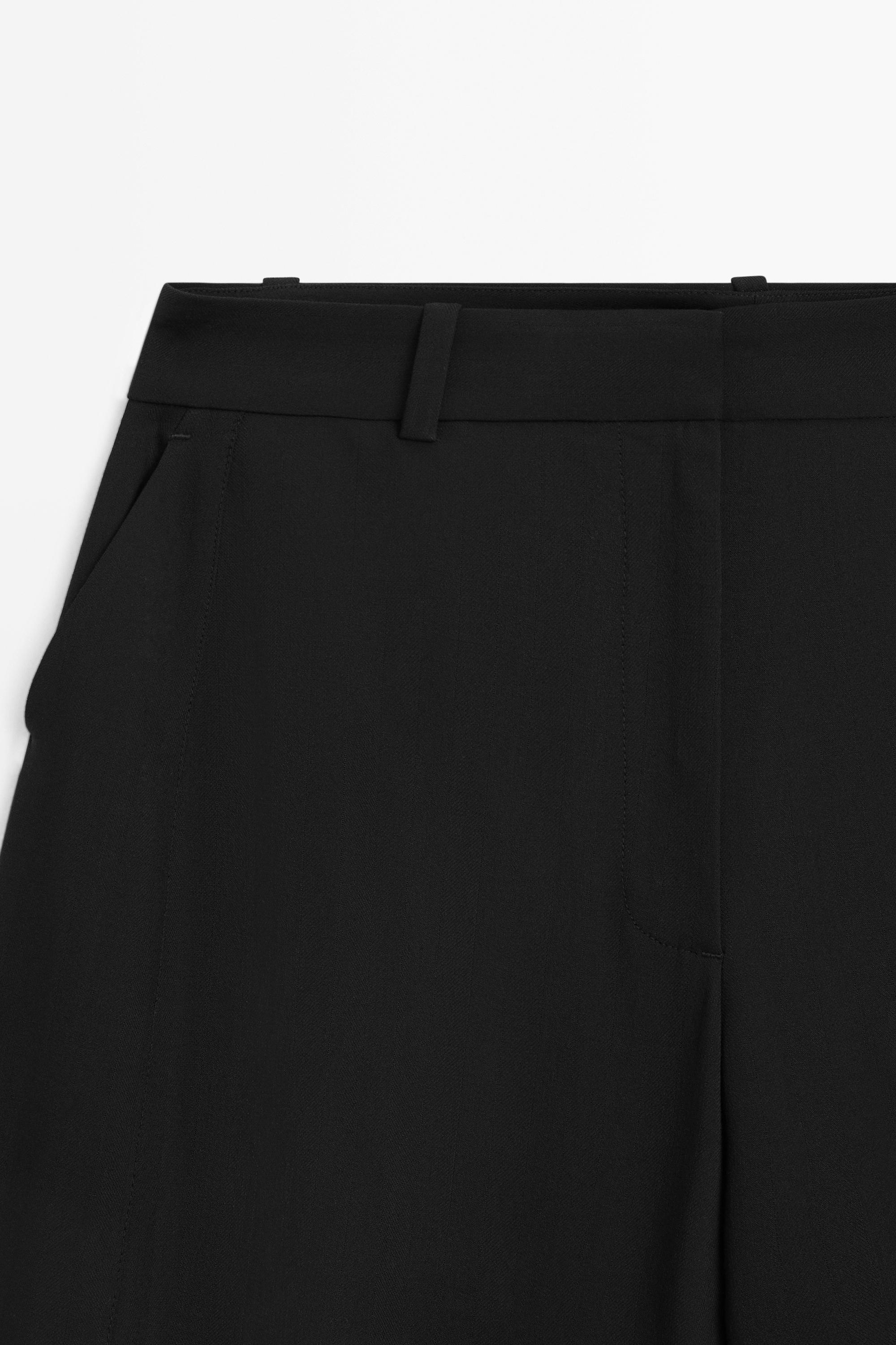 Wool blend trousers with seam detail