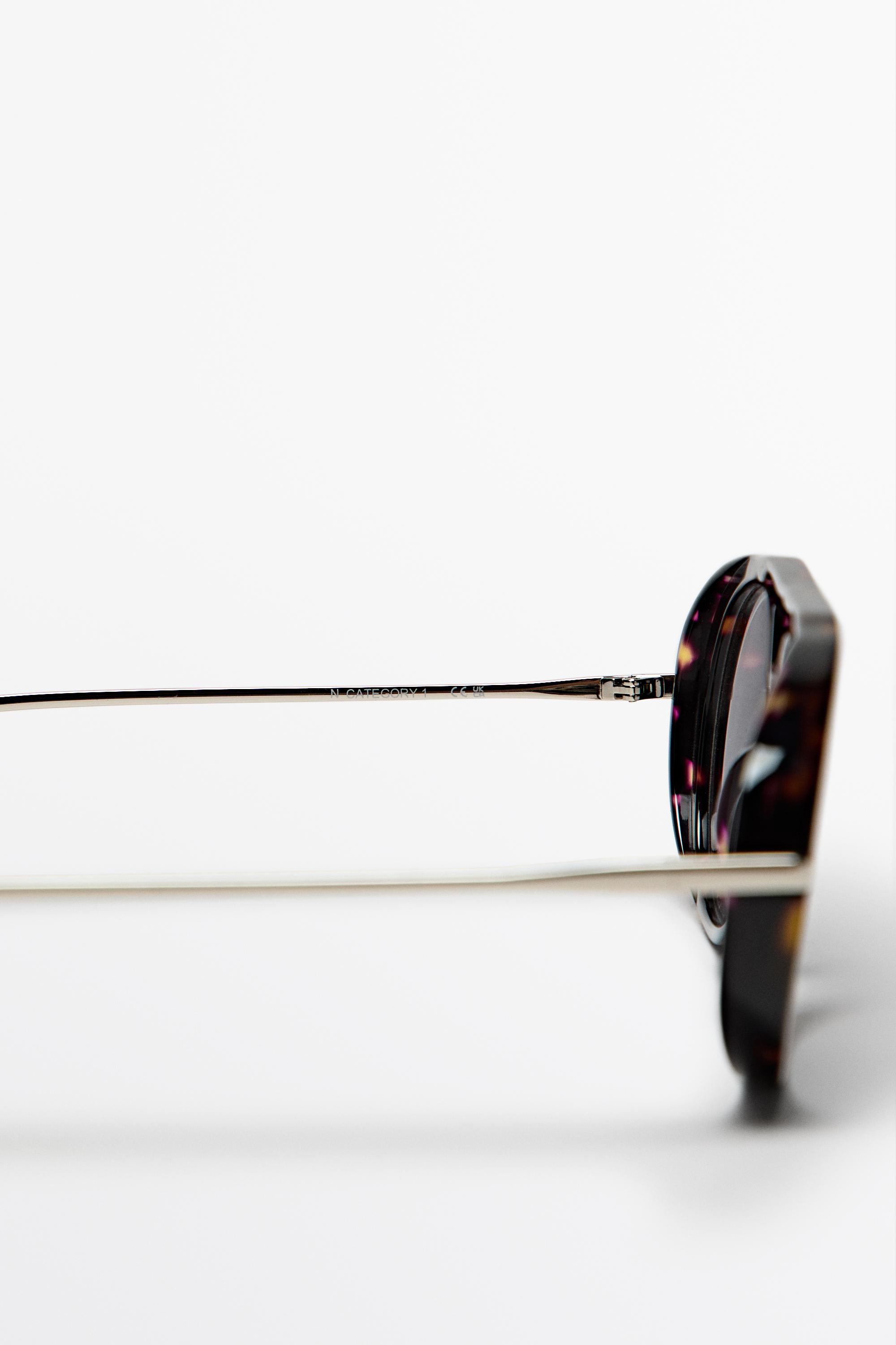 ZARA BNWT Acetate Tortoiseshell Effect Glasses SQUARE SUNGLASSES - Tortoise shell | ZARA United States main image 2