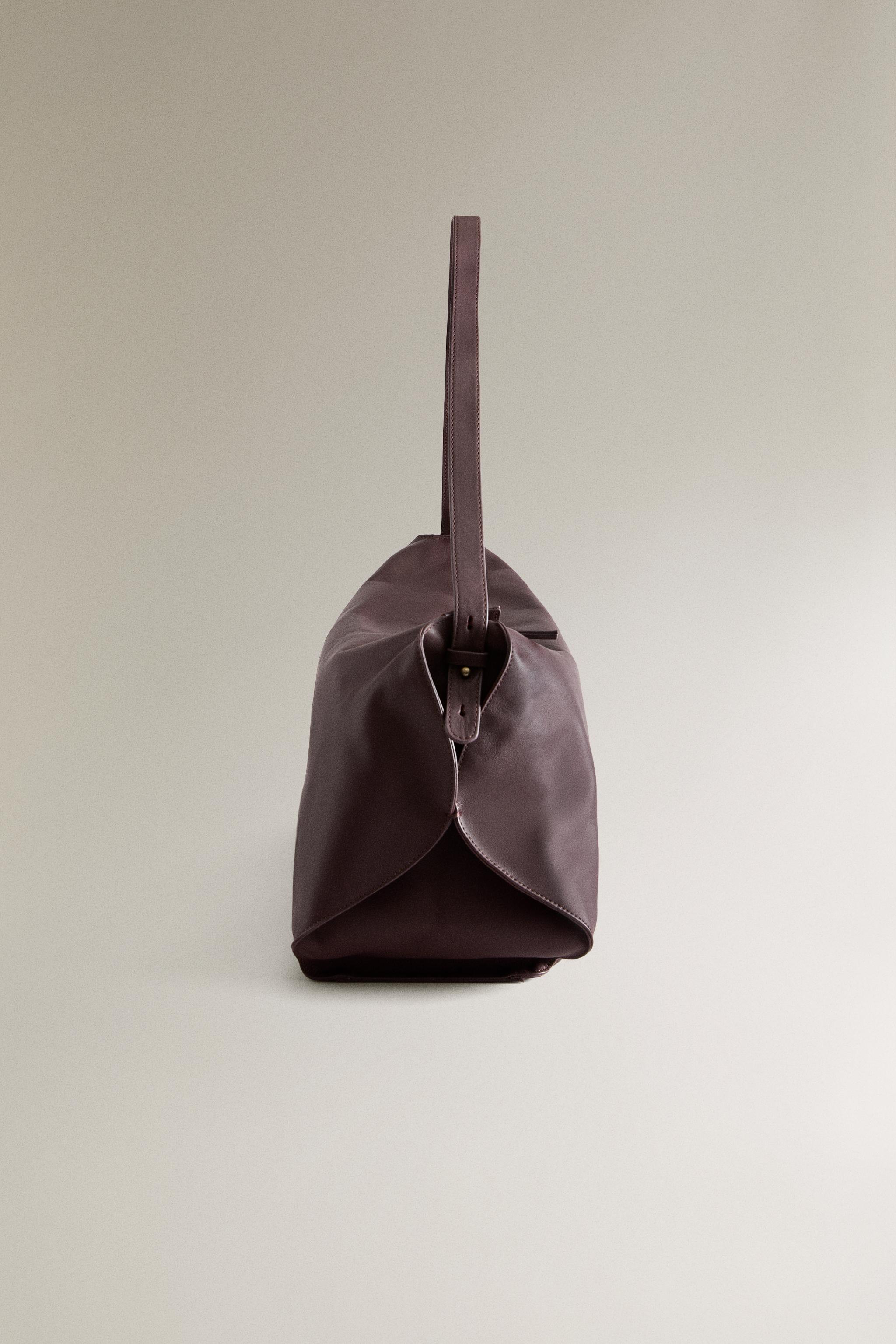 レザー トートバッグ - ボルドー | ZARA Japan / 日本