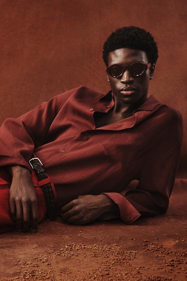 ROUND SUNGLASSES - Burgundy by Zara