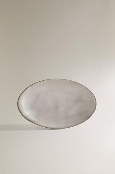 SHINY CERAMIC SOAP DISH - Silver by Zara