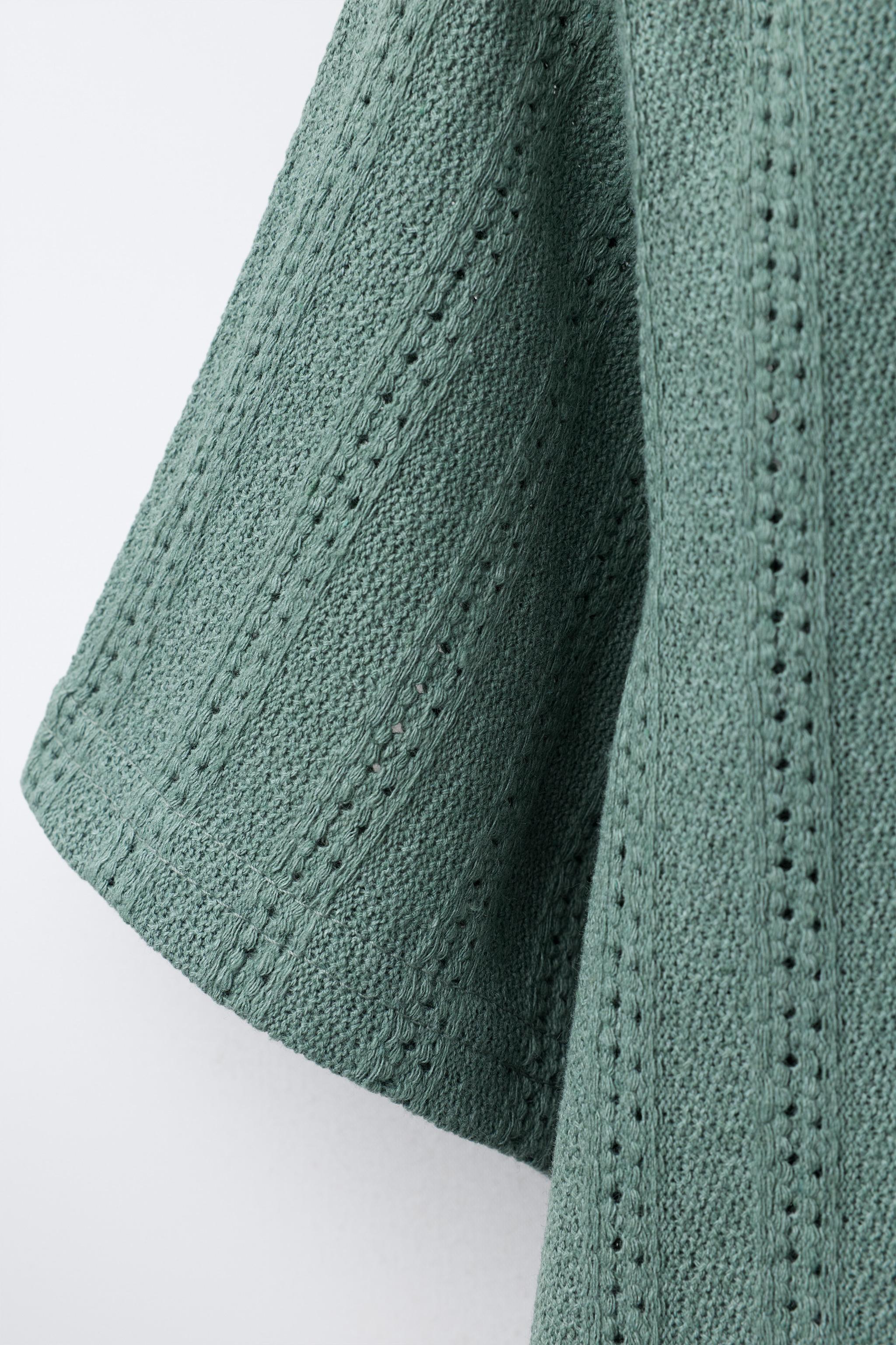 CUT KNIT SPREAD COLLAR SHIRT