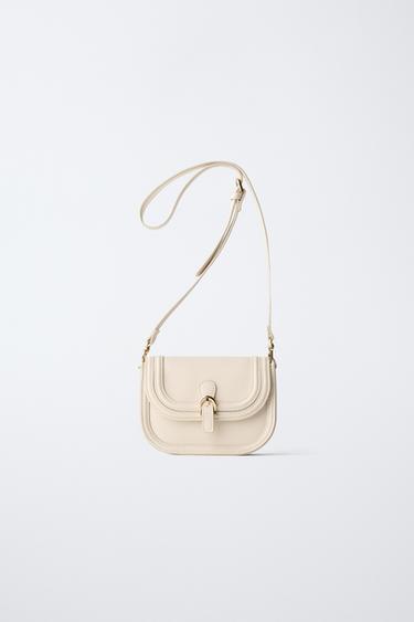 MINI BUCKLE CROSSBODY BAG - Ecru White by Zara