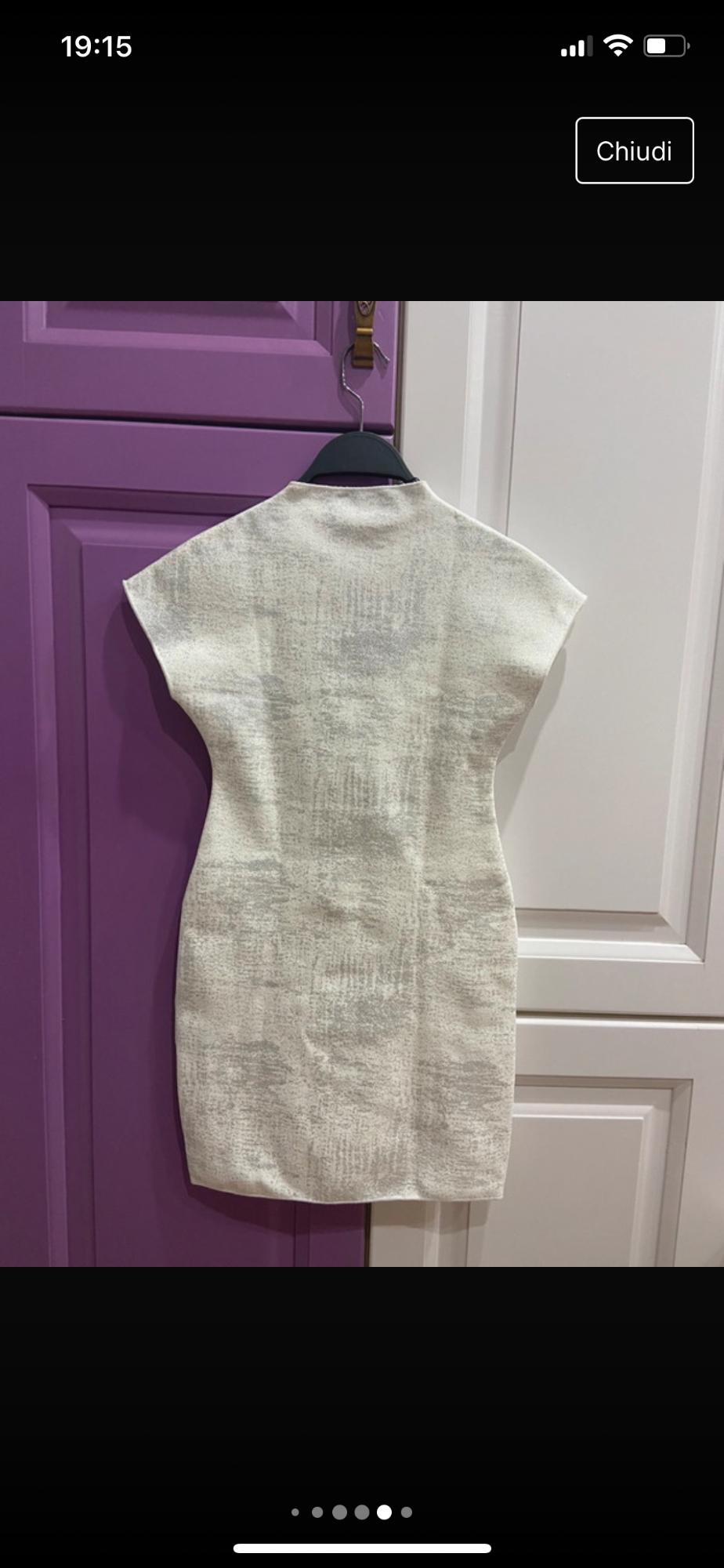 SHORT STRETCH KNIT METALLIC DRESS - Image 3