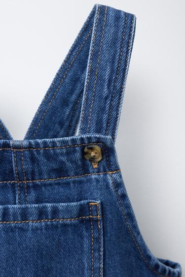 LONG DENIM DUNGAREES - Mid-blue by Zara - Image 2