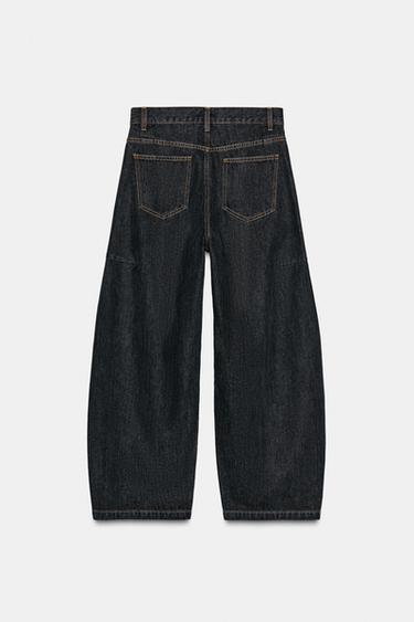 JEANS ZW COLLECTION BARREL MID-WAIST - Black de Zara - Image 4