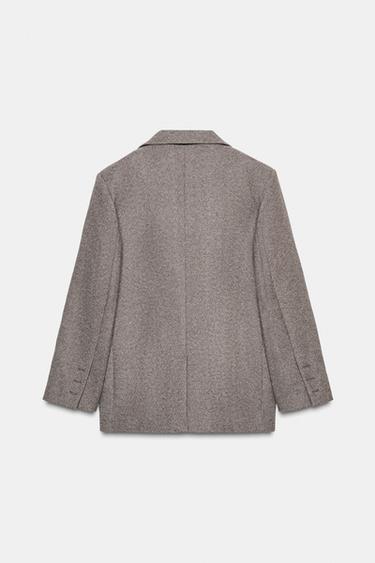 VESTE À ÉPAULETTES CHEVRON - Marron / Taupe de Zara - Image 7