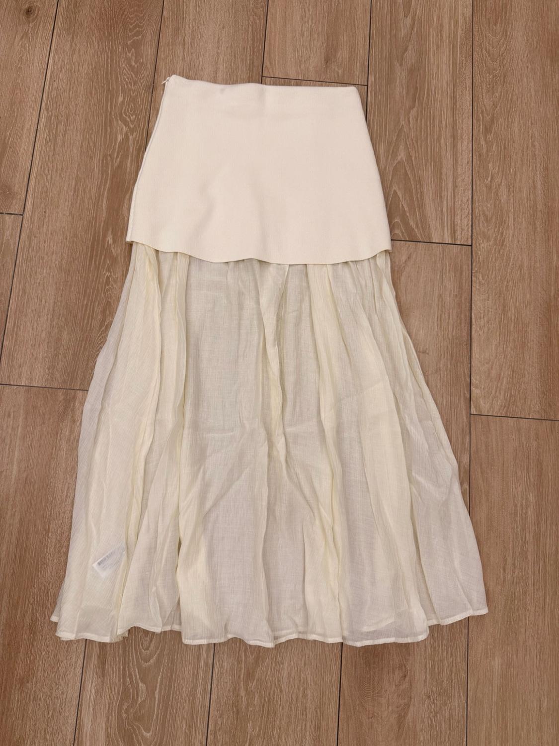 COMBINED PLEATED KNIT SKIRT - Image 2