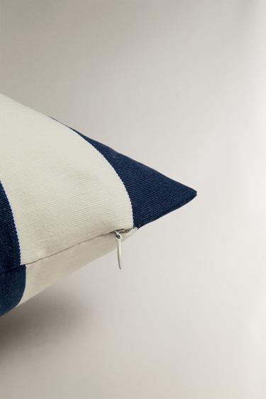 HOUSSE DE COUSSIN RAYURES LARGES - Bleu de Zara - Image 3