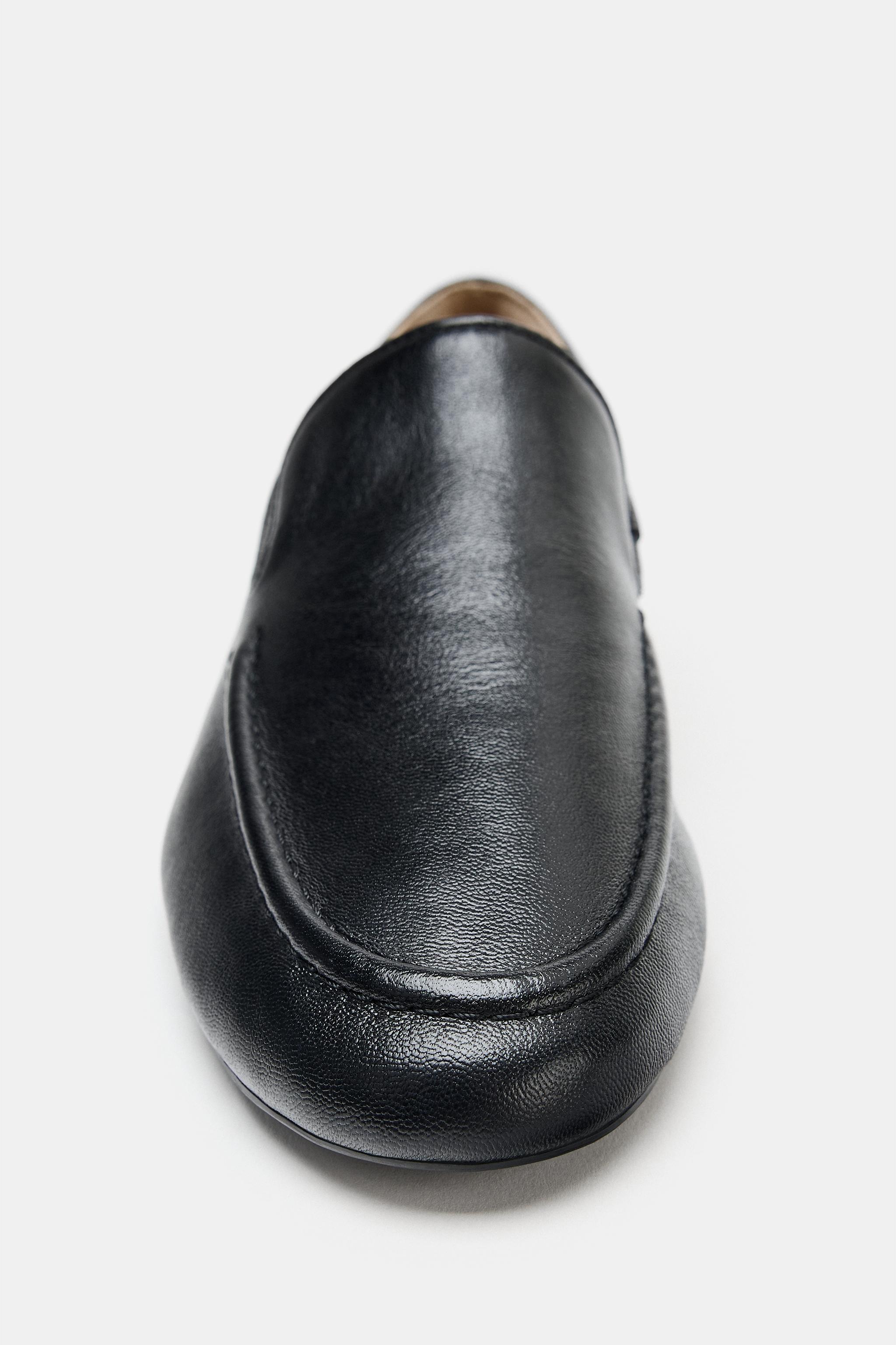 Обувь Zara LEATHER FLAT SHOES — фото 3