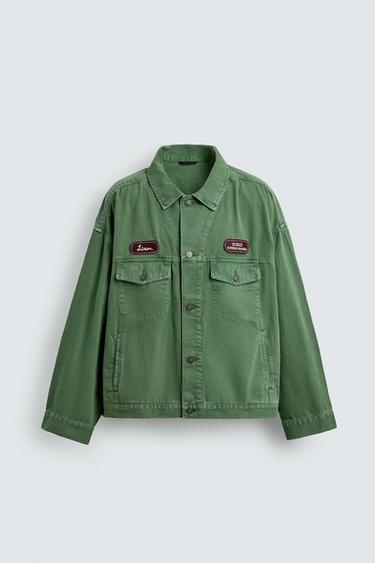 VESTE DÉLAVÉE PIÈCES - Vert de Zara - Image 6