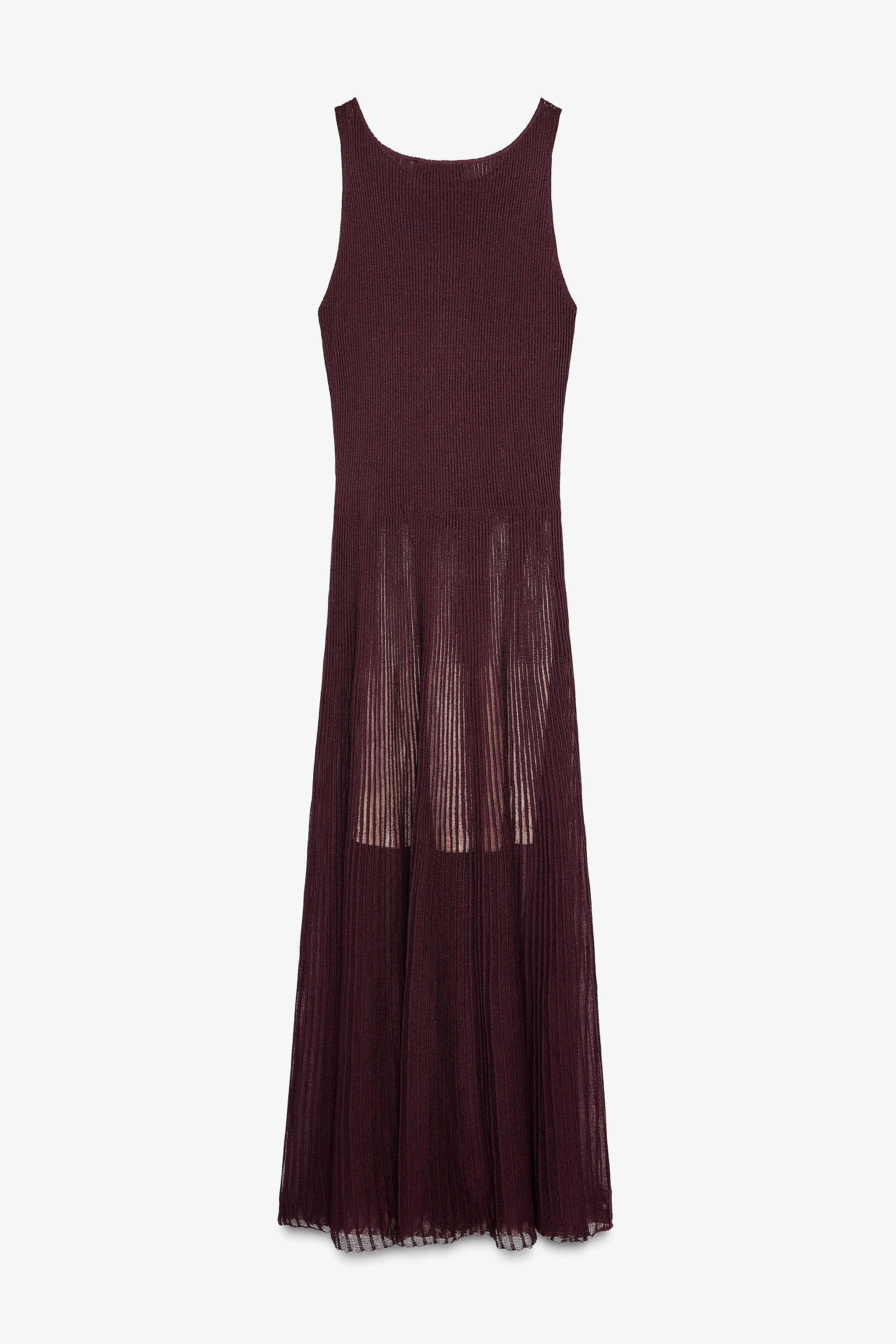 Zara on sale ribbed maxi dress - Official Online Store