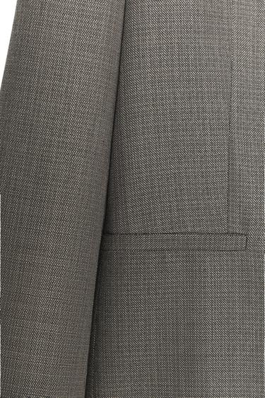 DOUBLE-BREASTED BLAZER WITH SHOULDER PADS - Sand / Black by Zara