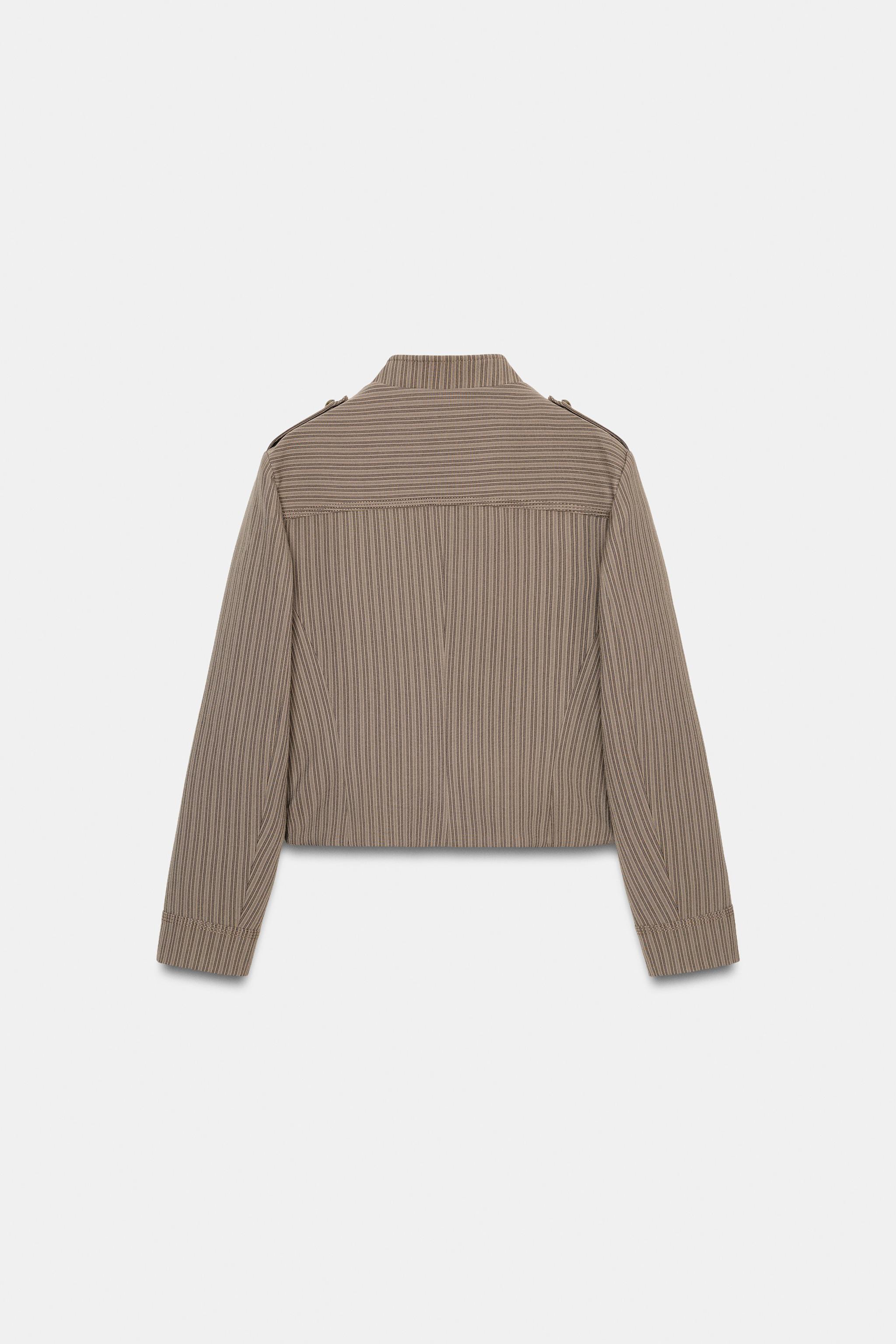 ÇİZGİLİ STREÇ BLAZER - Görsel 10