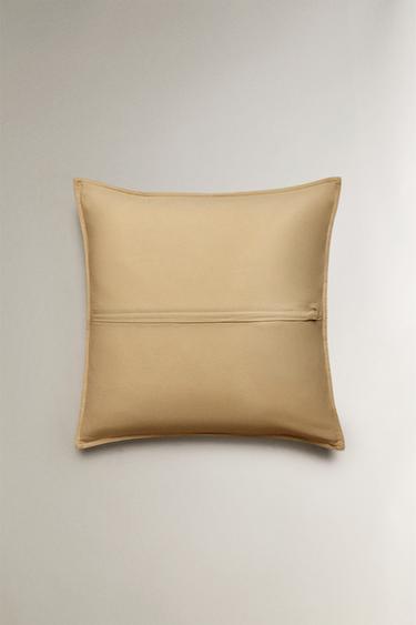 LINEN AND COTTON CUSHION COVER - Mustard by Zara - Image 2