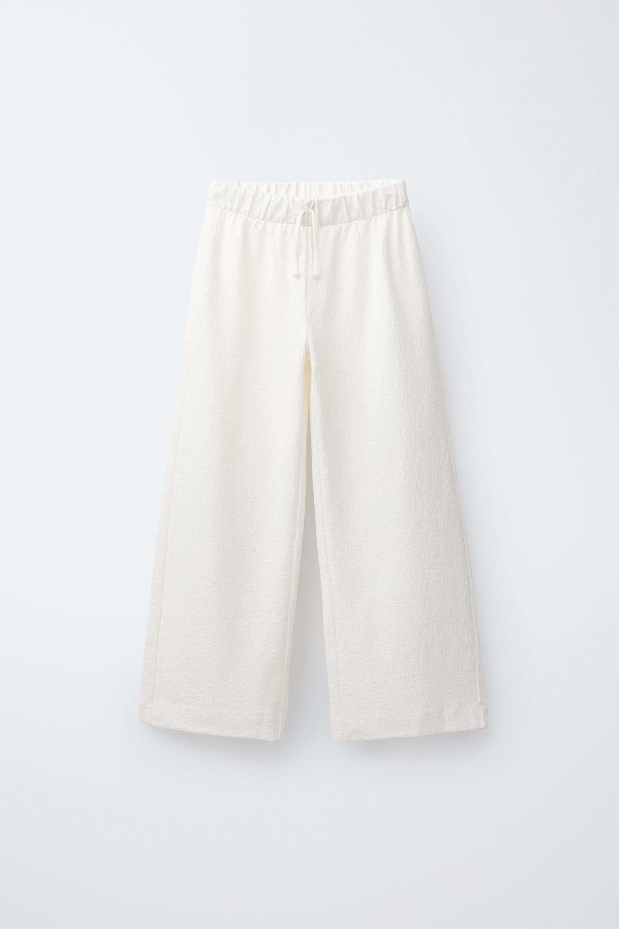 CALÇA WIDE LEG BAMBULA - Cru | ZARA Brasil